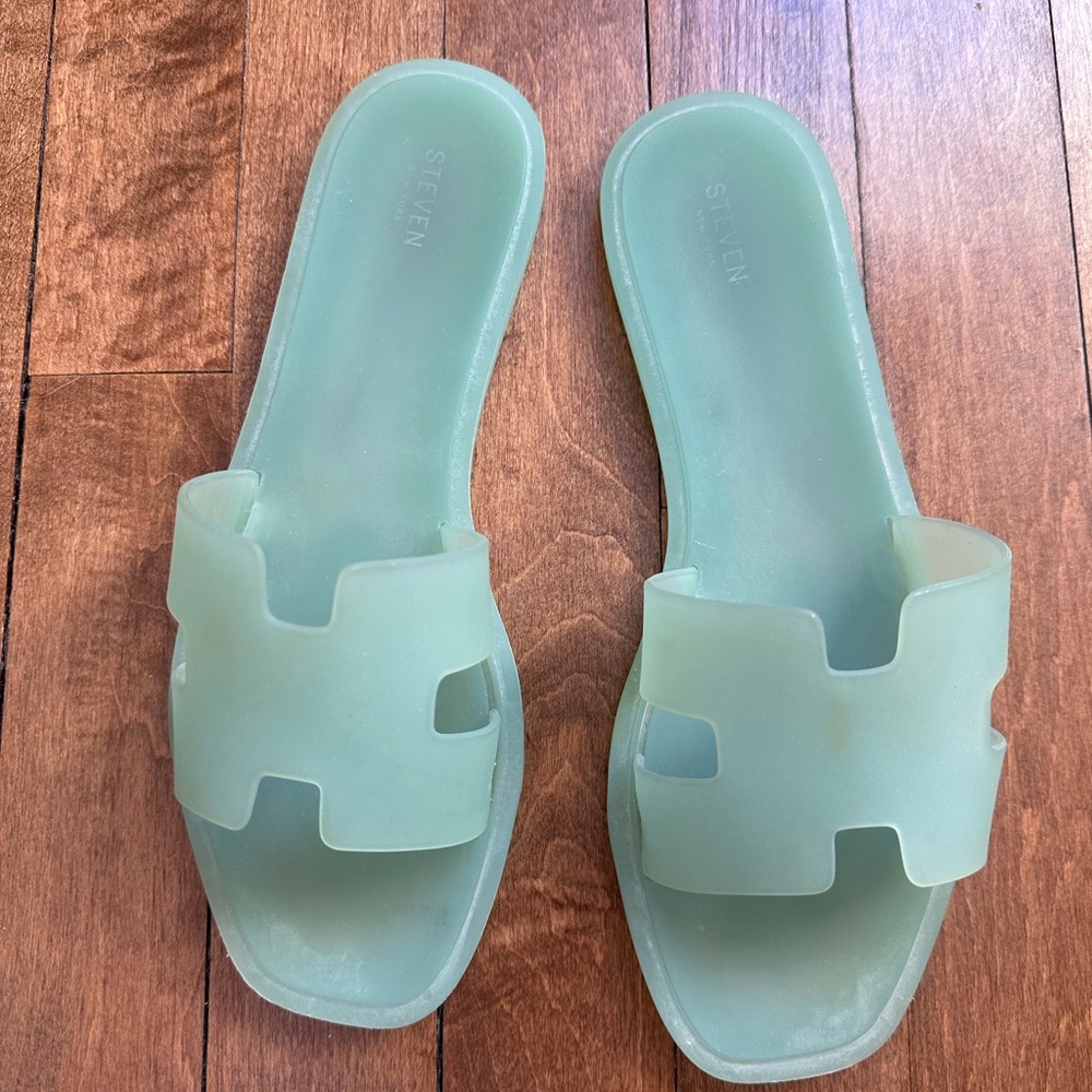 Steven by Steve Madden Mint Green Slide Sandals